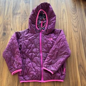 The North Face Kids Reversible Purple/Flower Puffer Jacket